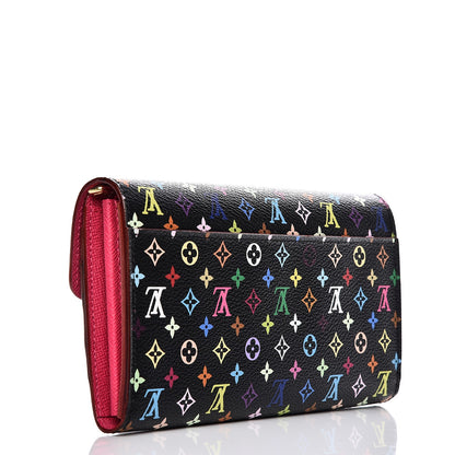 Louis Vuitton Monogram Multicolor Sarah Wallet NM Black Grenade 3 of 6