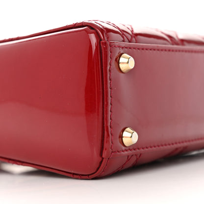 Christian Dior Patent Cannage Mini Lady Dior Red 9 of 18