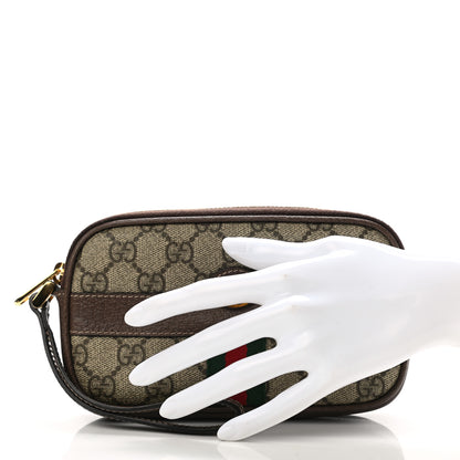 Gucci GG Supreme Monogram Ophidia Phone Case Wristlet Brown 2 of 10