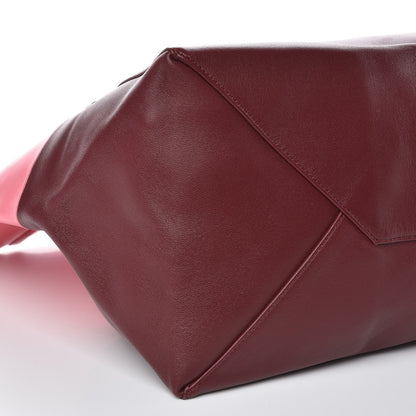 Celine Lambskin Horizontal Bi-Color Cabas Pink Rust 7 of 8