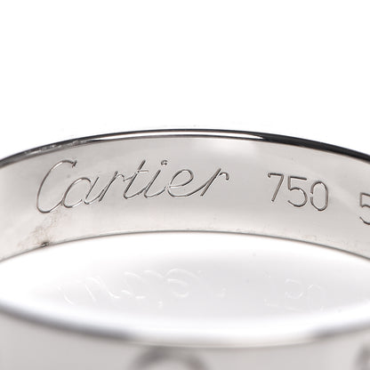 Cartier 18K White Gold 3.5mm LOVE Wedding Band Ring 52 6 4 of 5