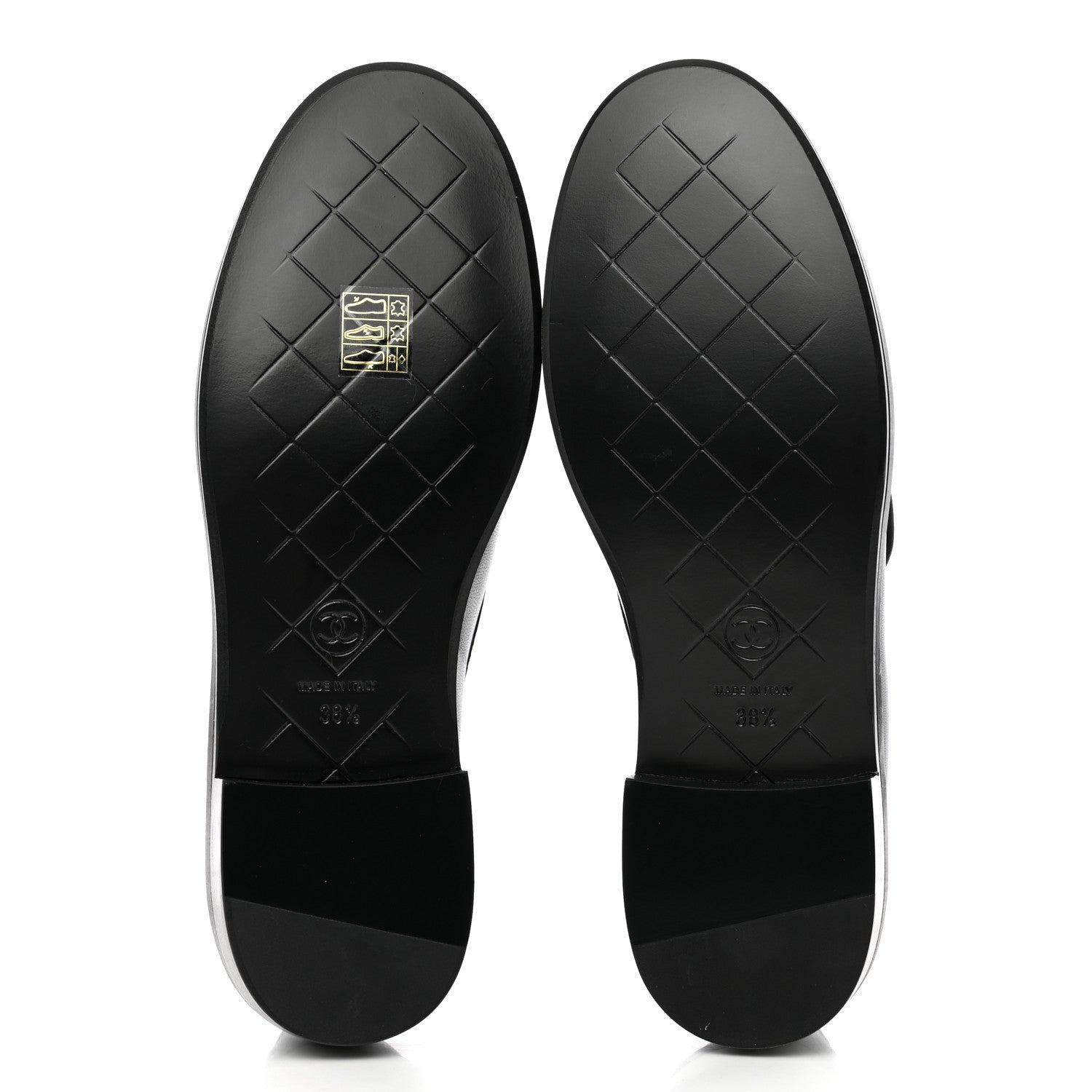 Chanel Lambskin Quilted CC Turnlock Loafers 38.5 Black 5 of 15