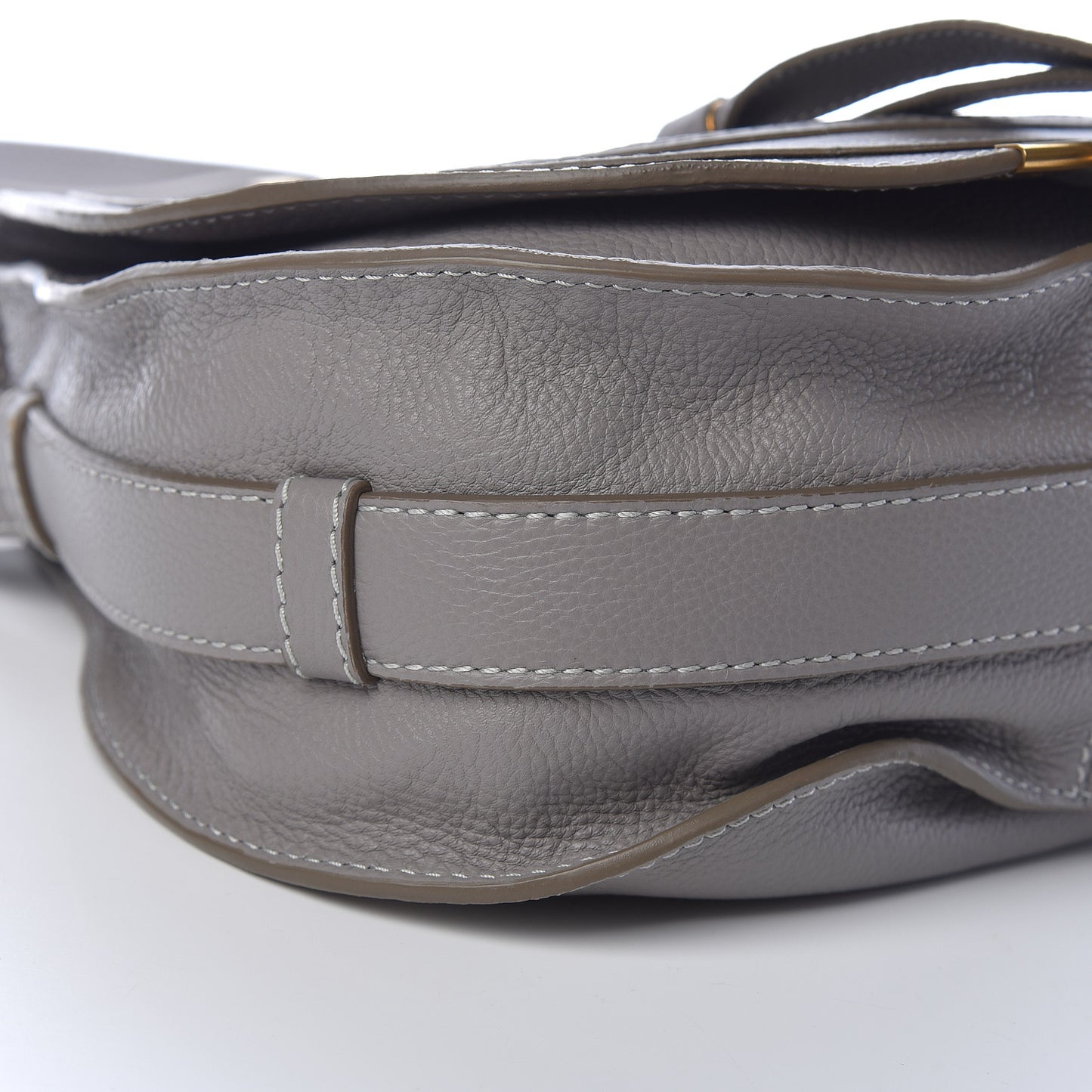 Calfskin Medium Marcie Round Crossbody Bag Cashmere Grey