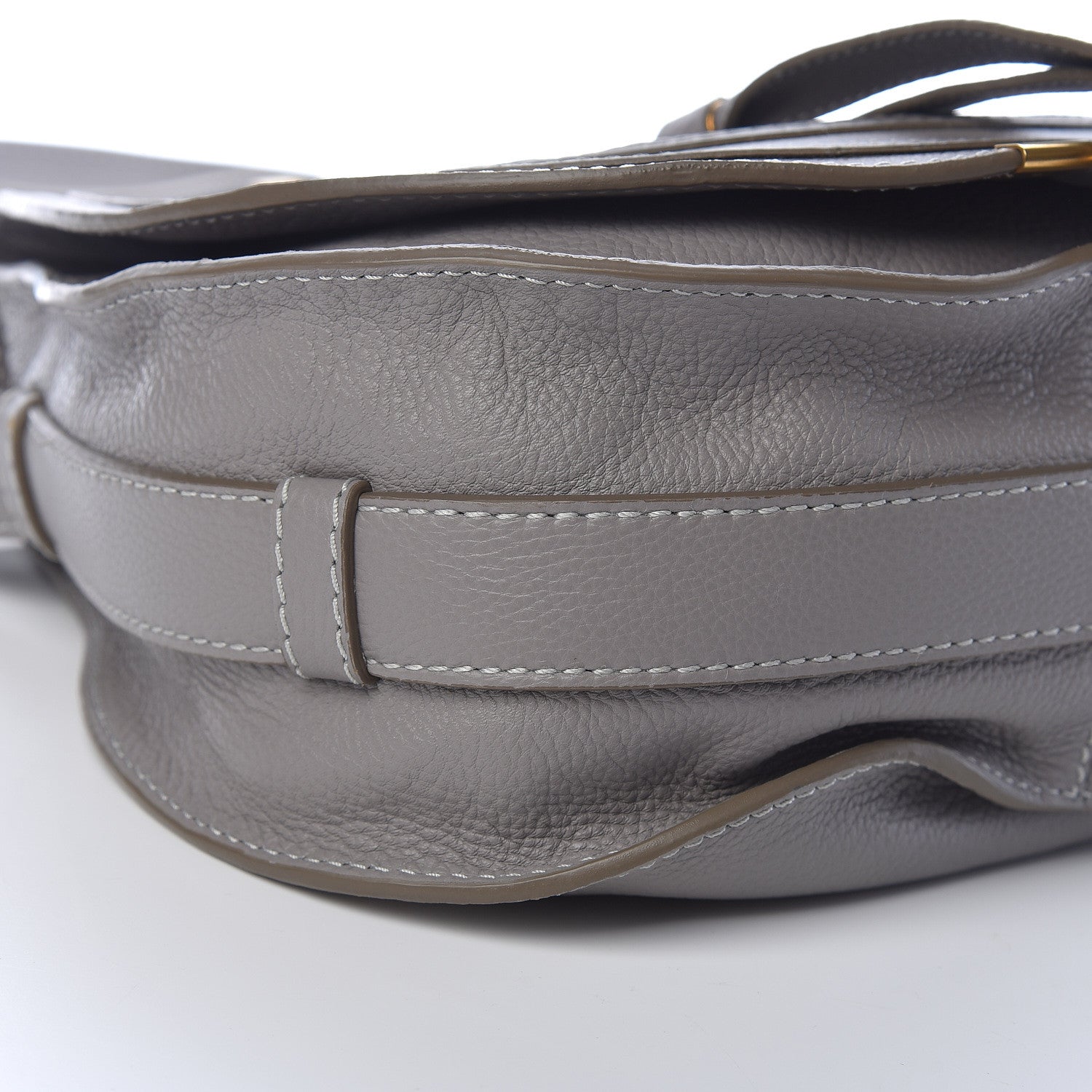 Chloe Calfskin Medium Marcie Round Crossbody Bag Cashmere Grey 5 of 13