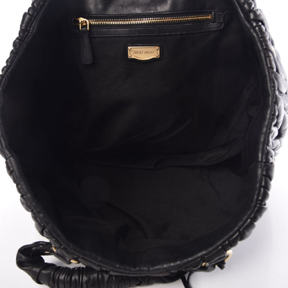 Miu Miu Nappa Matelasse Shopping Tote Black 5 of 11