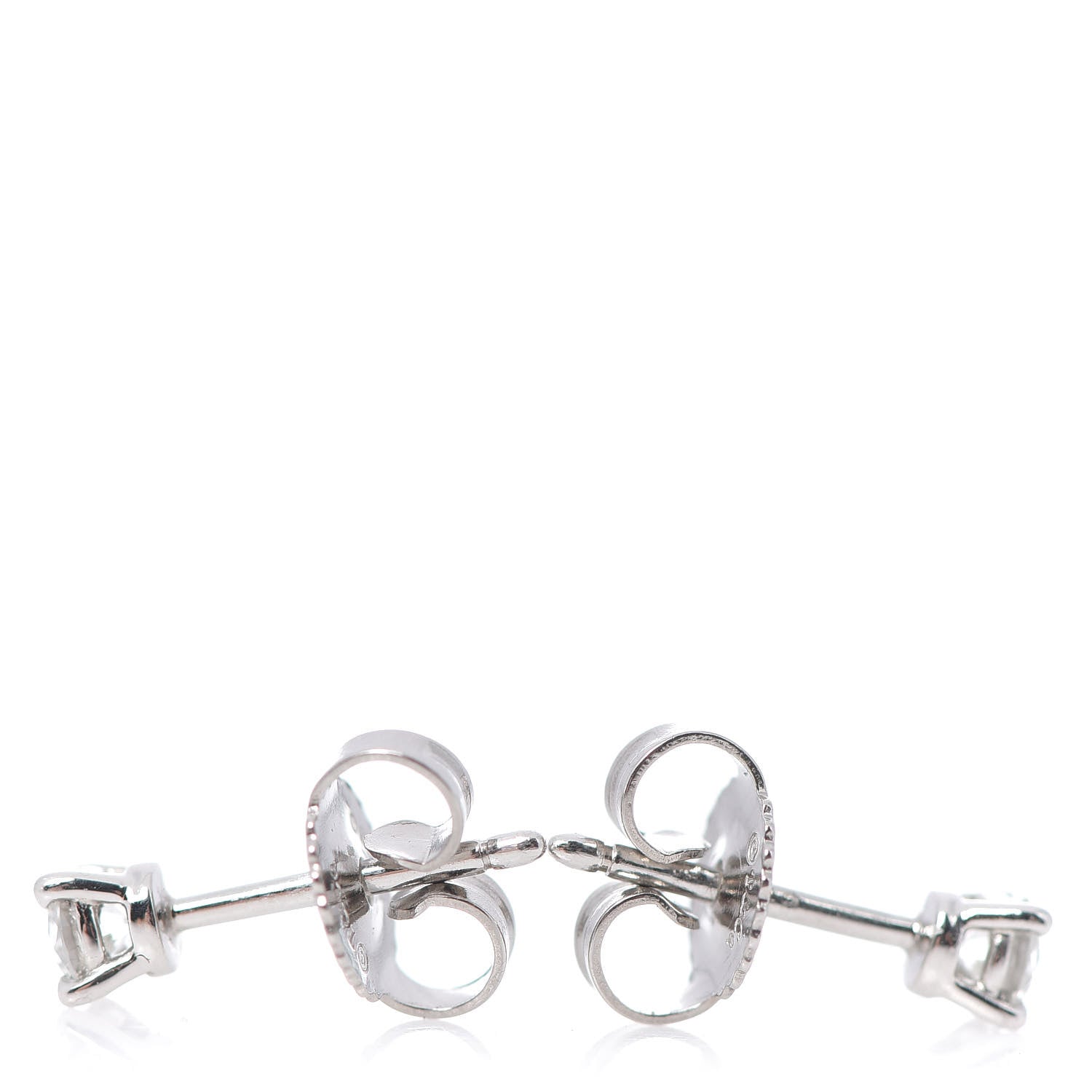 Tiffany Platinum Diamond .24ctw Solitaire Earrings 4 of 4