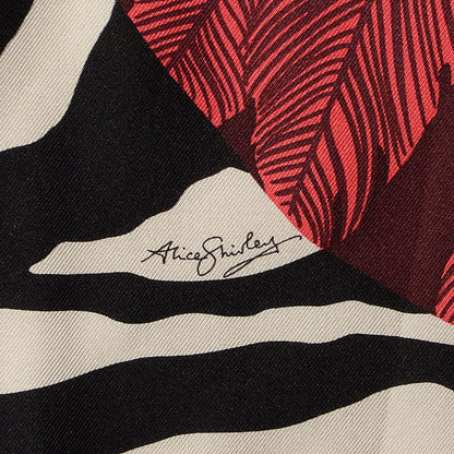 Hermes Silk Zebra Pegasus Scarf 90 Prune Rouge Violet 5 of 7