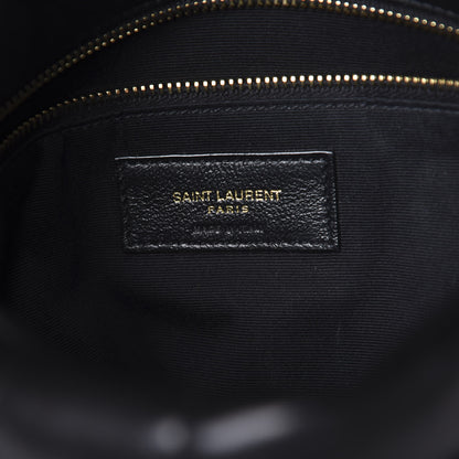 Saint Laurent Lambskin Quilted Small Loulou Puffer Monogram Chain Satchel Black 5 of 9