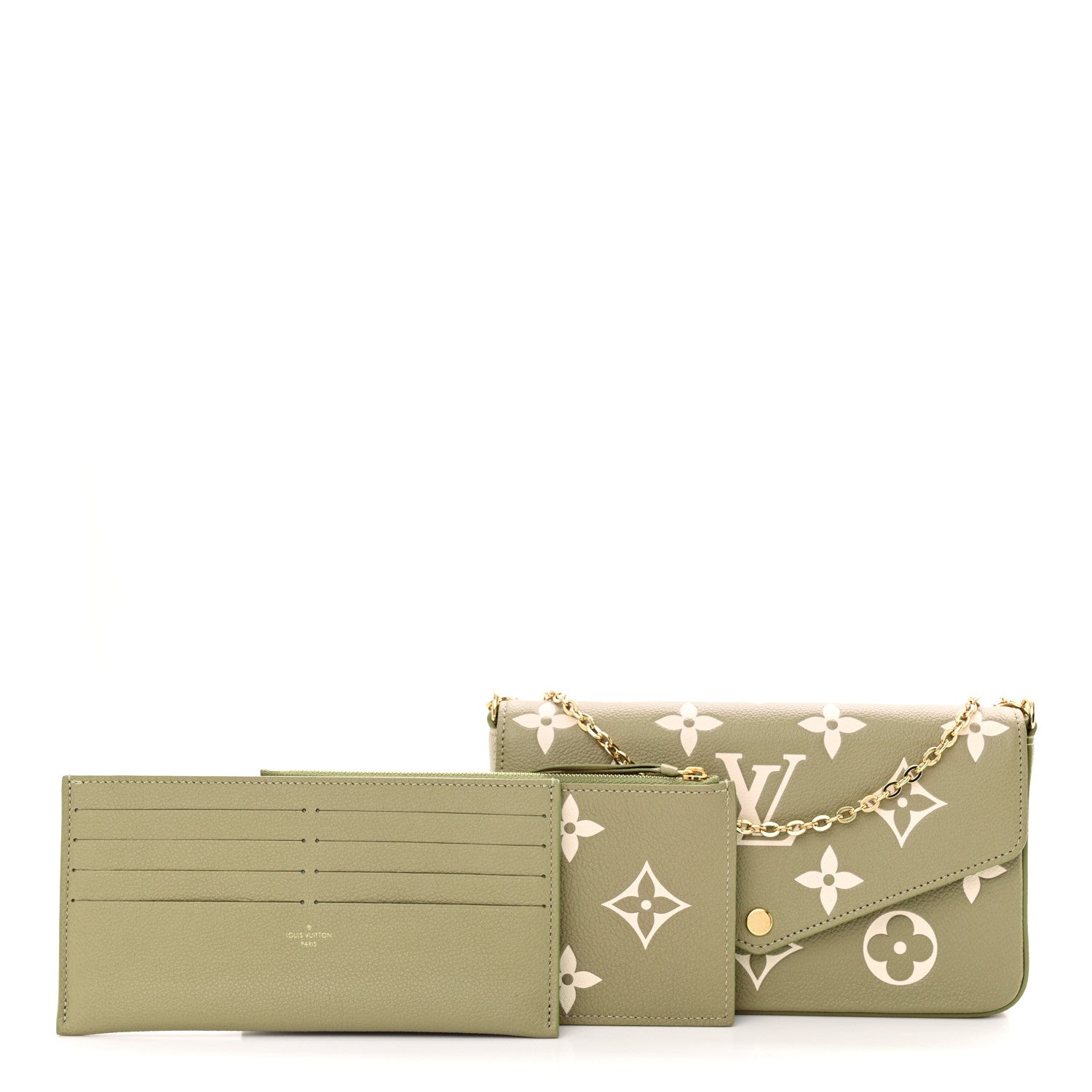 Louis Vuitton Empreinte Monogram Giant Felicie Pochette Tourterelle Creme 3 of 10