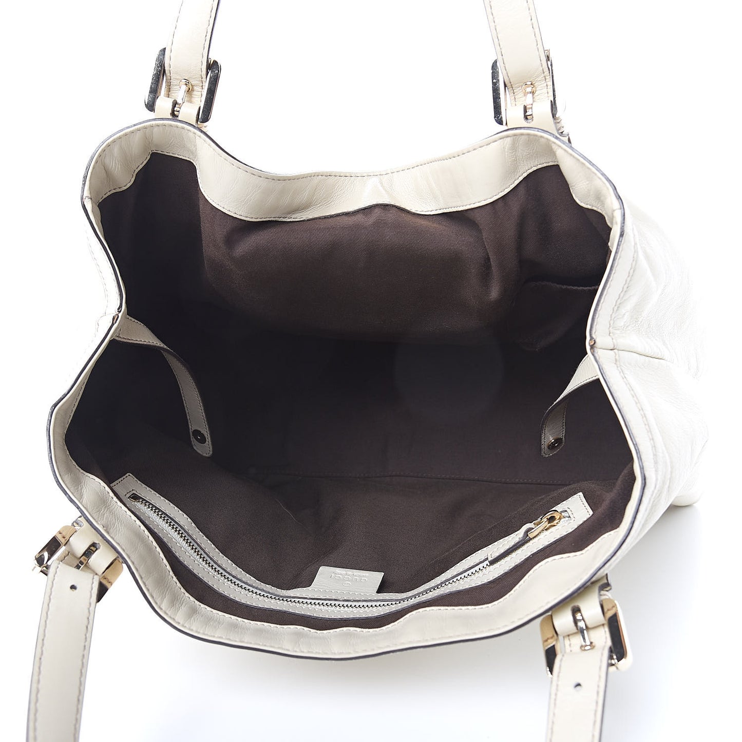 Calfskin Medium Britt Tote Off White
