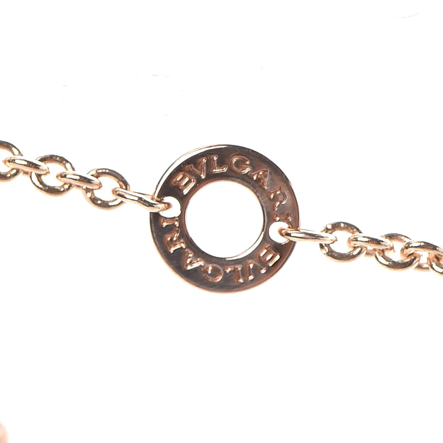 18K Rose Gold White Ceramic B.Zero1 Pendant Necklace