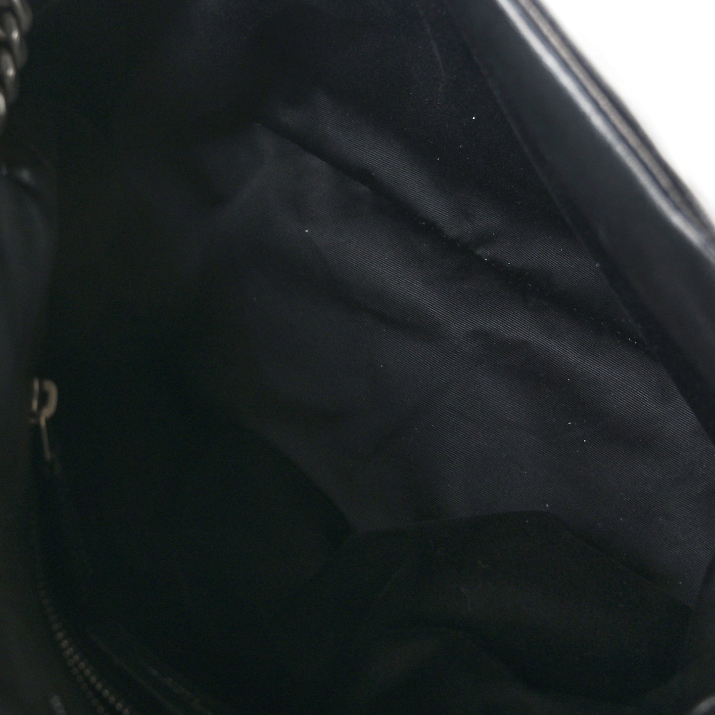 Lambskin Quilted Medium Loulou Puffer Monogram Chain Satchel Black