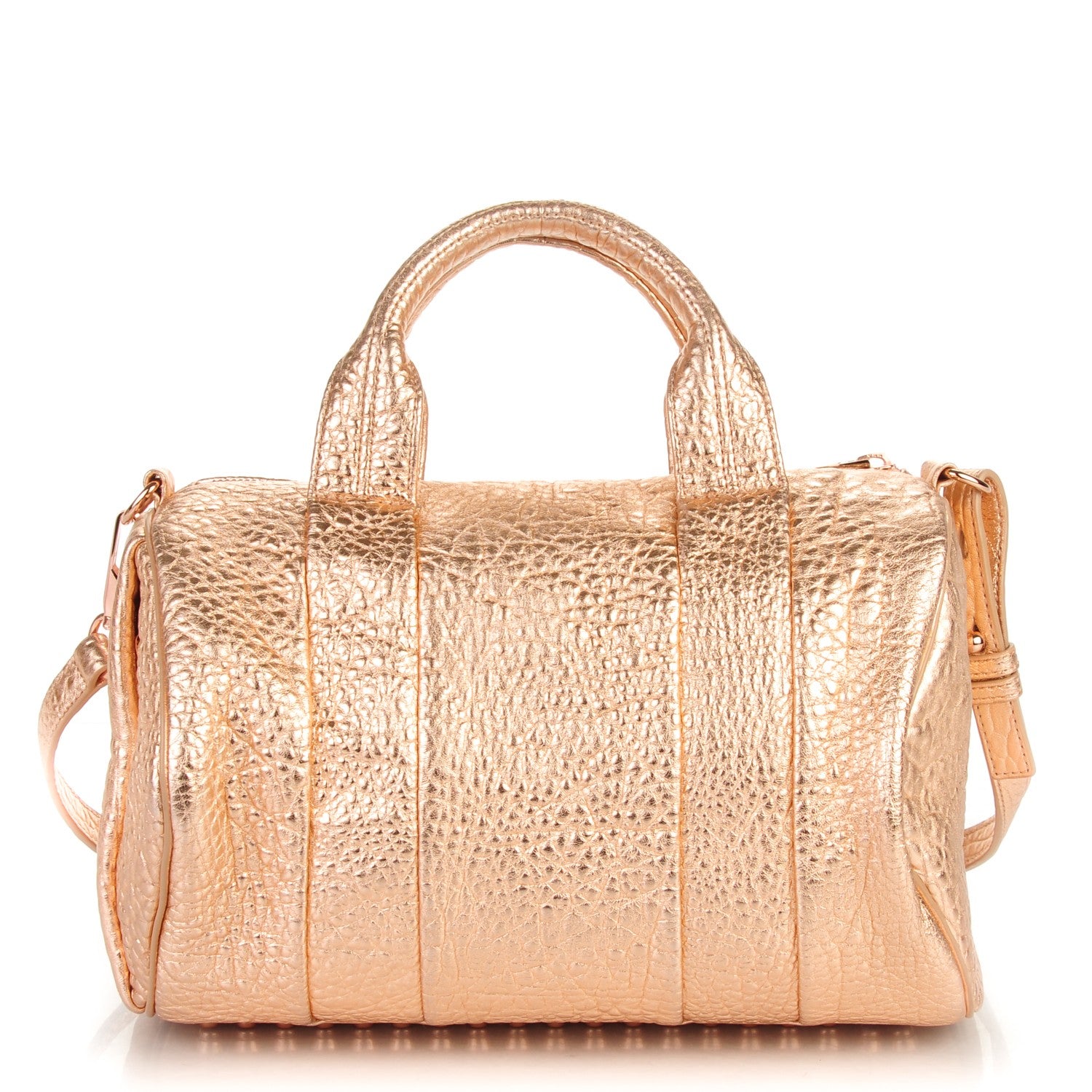Alexander Wang Metallic Pebbled Lambskin Rocco Rose Gold Hardware 1 of 8