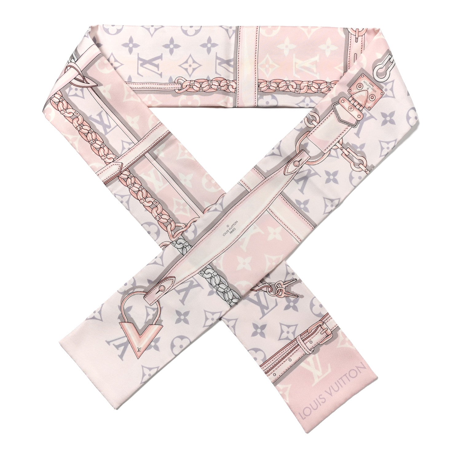 Louis Vuitton Silk Monogram Confidential Bandeau Light Pink 1 of 3
