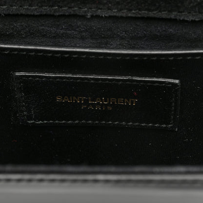 Saint Laurent Patent Small Classic Monogram Kate Tassel Satchel Black 6 of 9