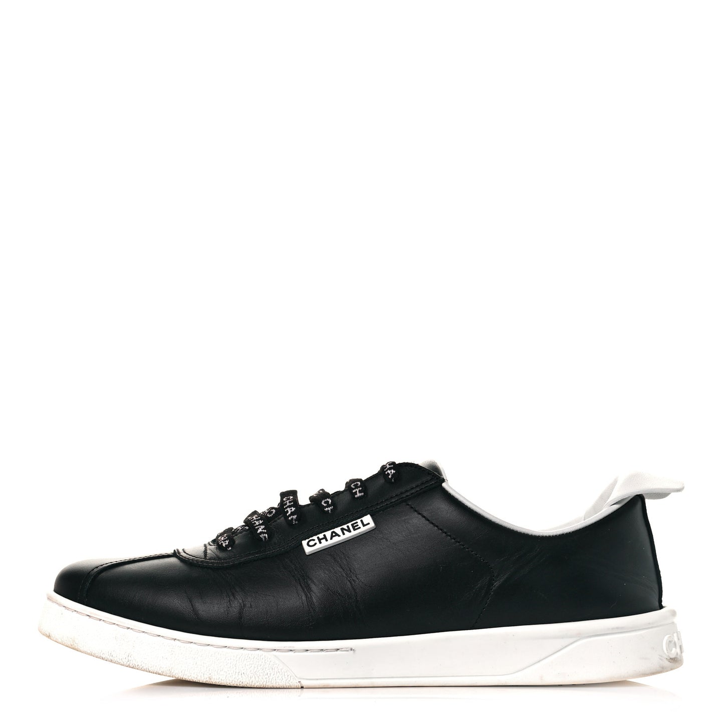 Calfskin CC Womens Sneakers 43 Black