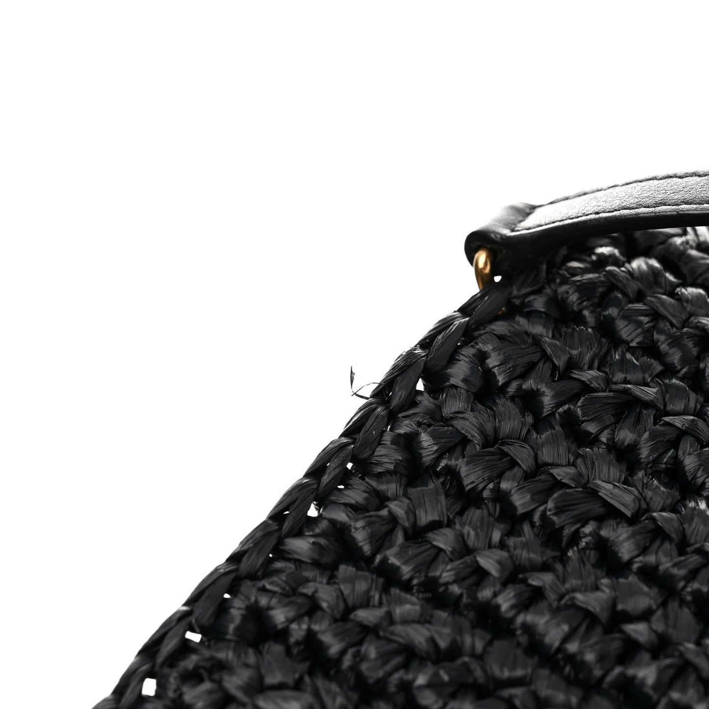 Raffia Monogram Tassel Kate 99 Black