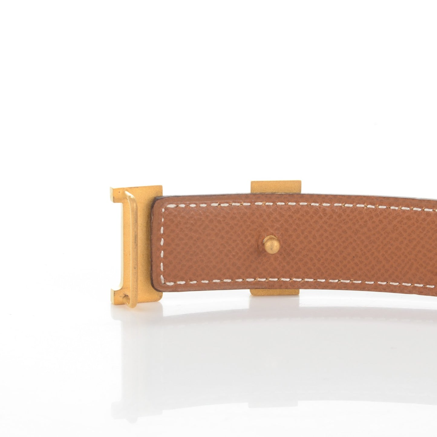 Box Courchevel 24mm Constance H Belt 65 Black Gold