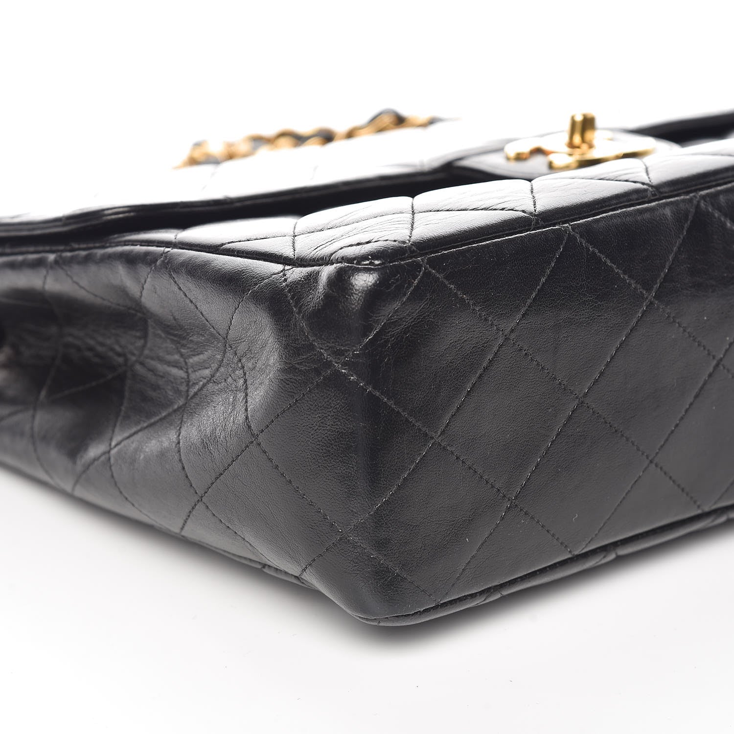 Chanel Lambskin Quilted Jumbo Single Flap Black 9 of 11