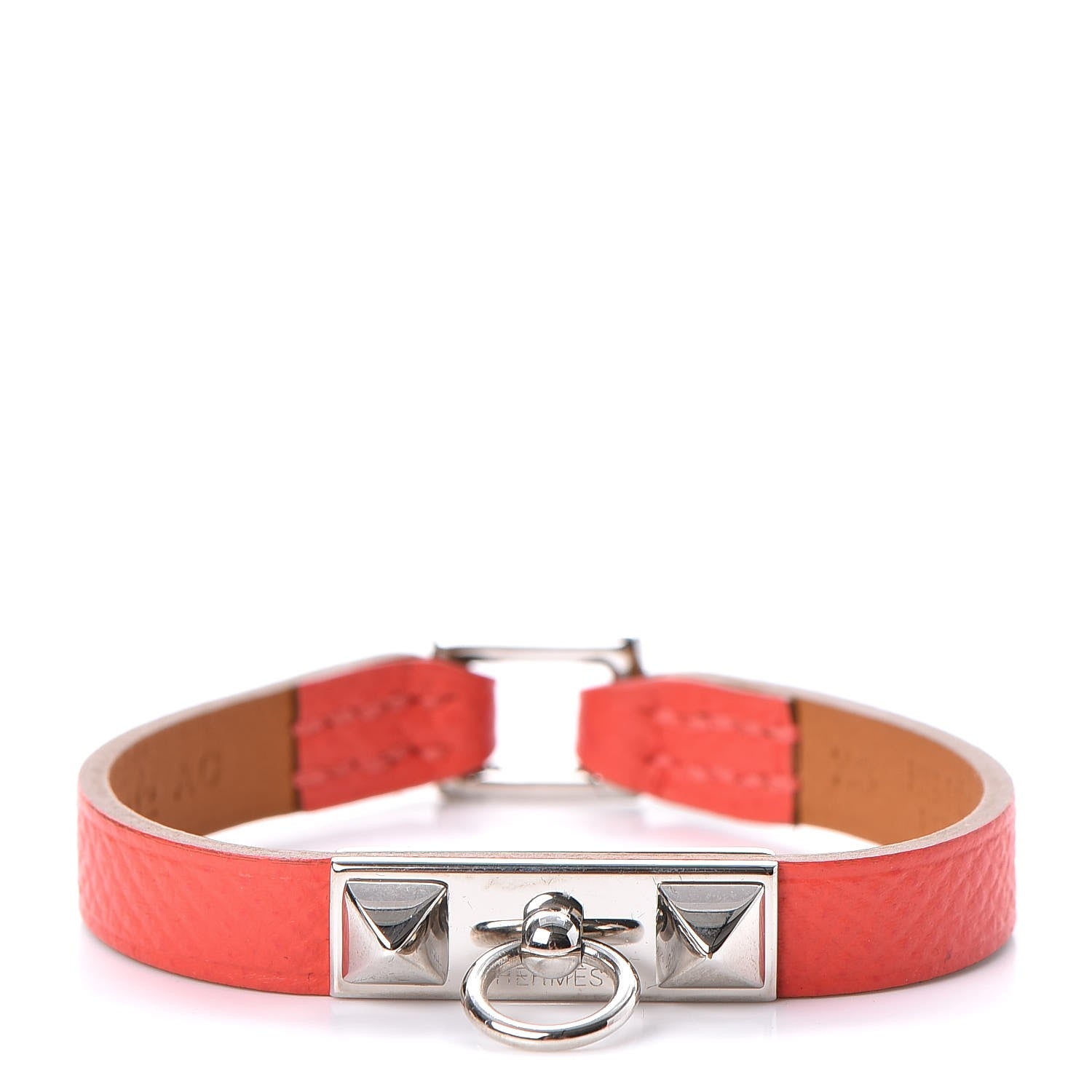 Hermes Epsom Micro Rivale Bracelet XS Rose Jaipur 1 of 7