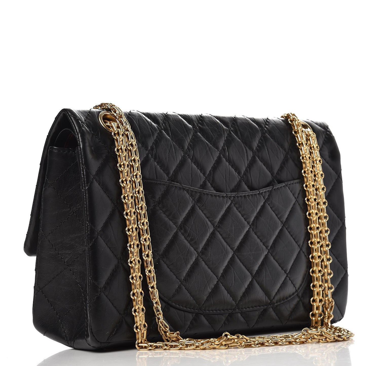 Aged Calfskin Quilted 2.55 Reissue 226 Flap Black