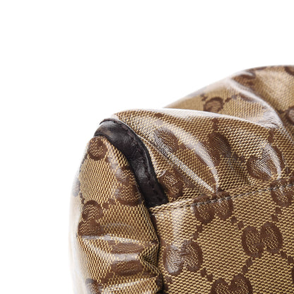 Gucci Crystal Monogram Large D Gold Hobo Dark Brown 10 of 11