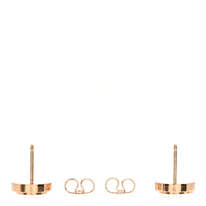 Tiffany 18K Rose Gold Mother of Pearl T Circle Earrings 3 of 4