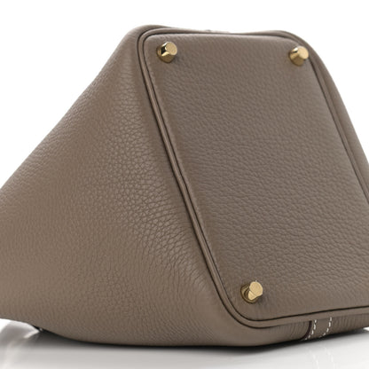 Hermes Taurillon Clemence Picotin Lock 18 PM Etoupe 8 of 9