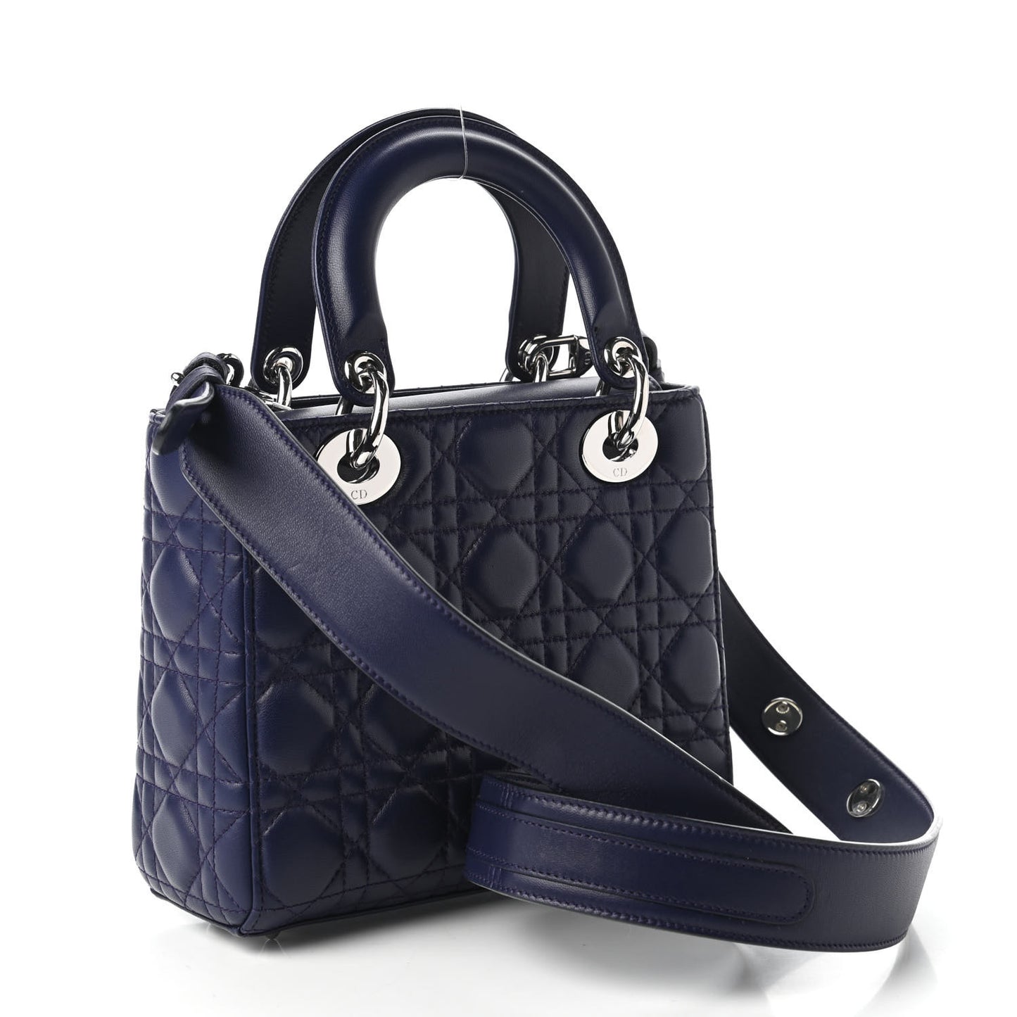 Lambskin Cannage Small Lucky Badges My Lady Dior Navy