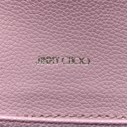 Jimmy Choo Satin Crystal Madeline Wallet On Chain Mauve 6 of 10