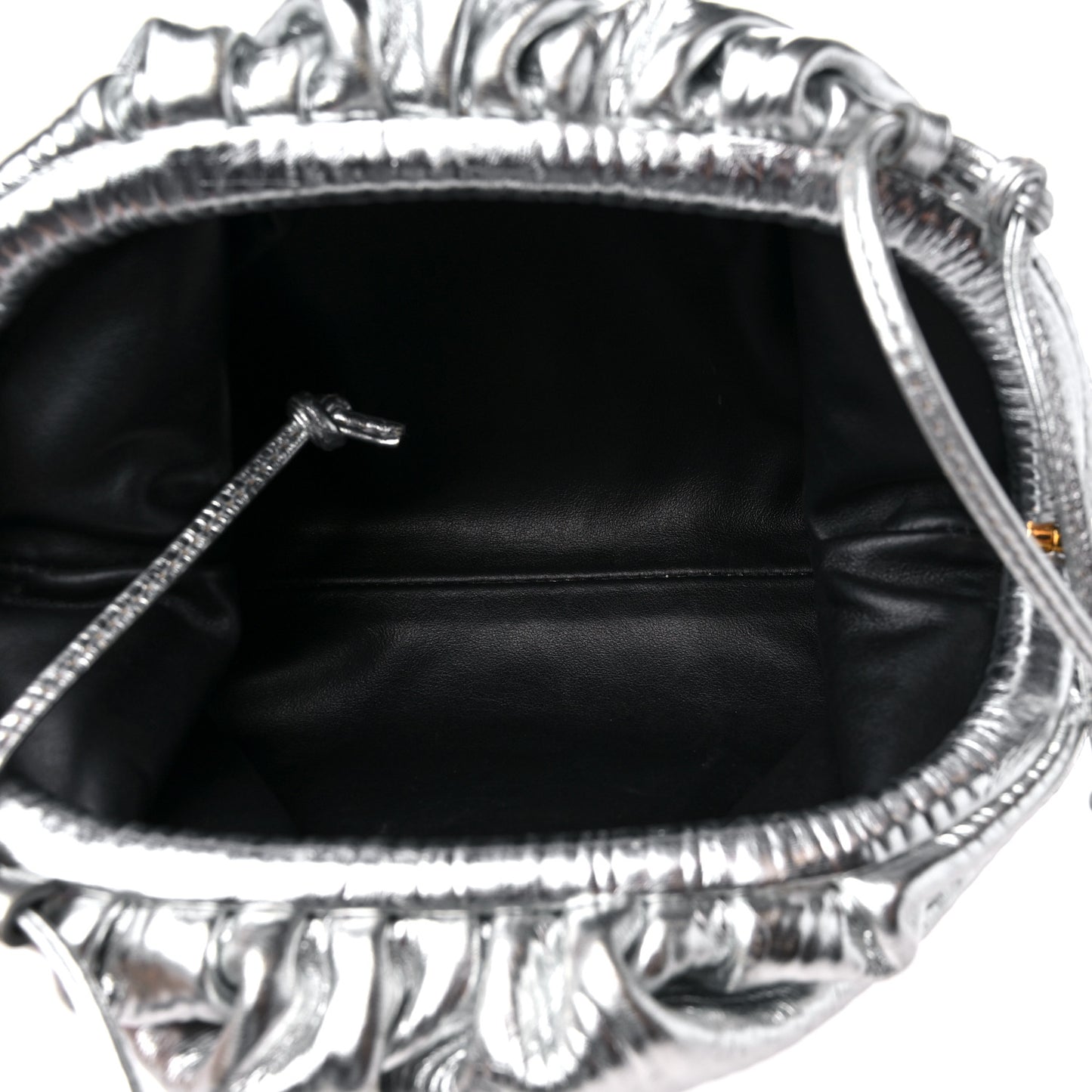 Metalic Bark Calfskin The Mini Pouch Silver
