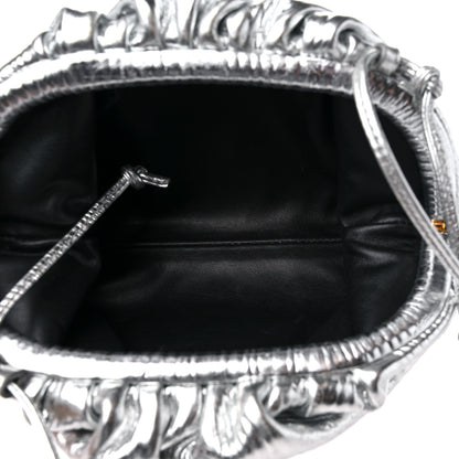 Bottega Veneta Metalic Bark Calfskin The Mini Pouch Silver 7 of 13