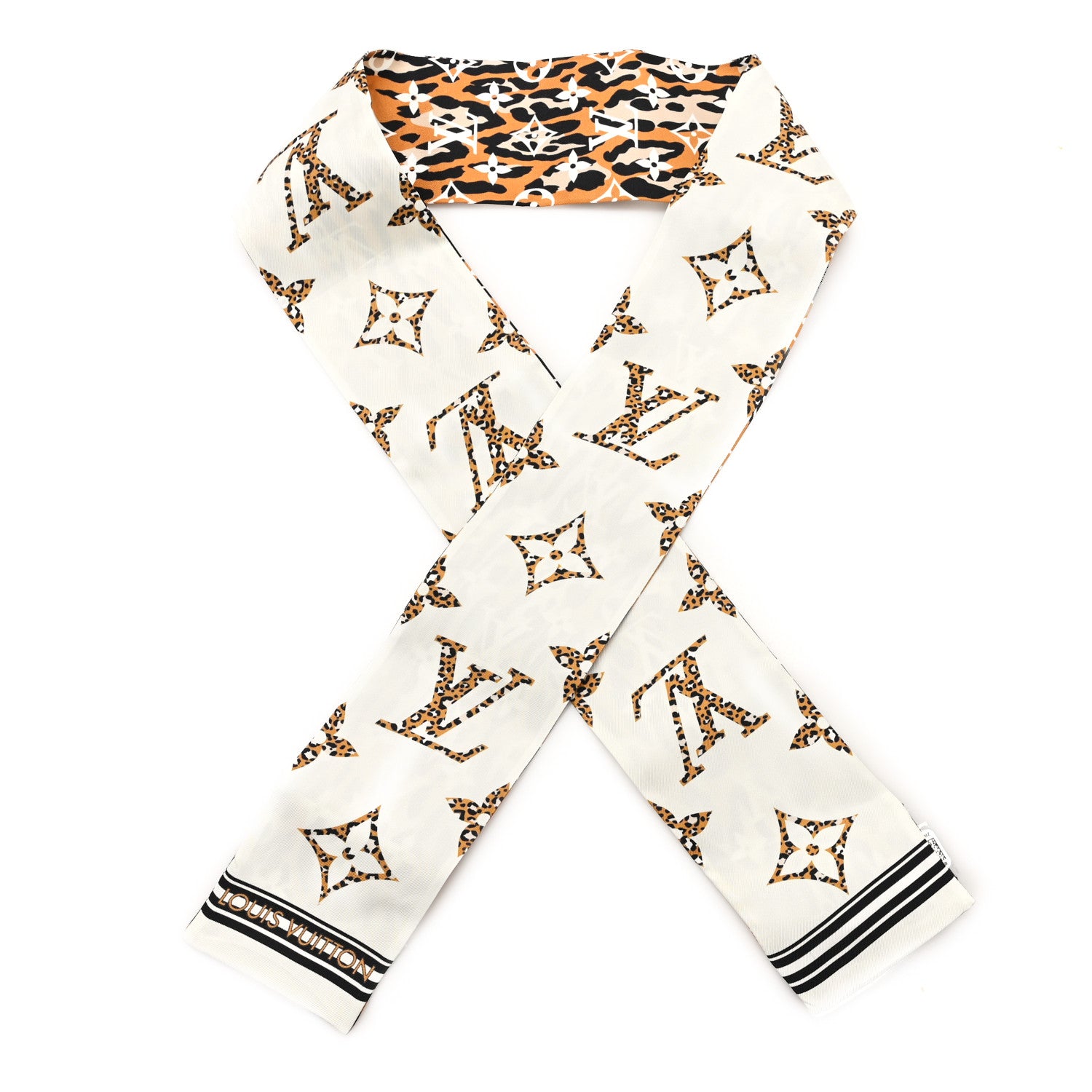 Louis Vuitton Silk Monogram Giant Jungle Bandeau Ivory 1 of 3