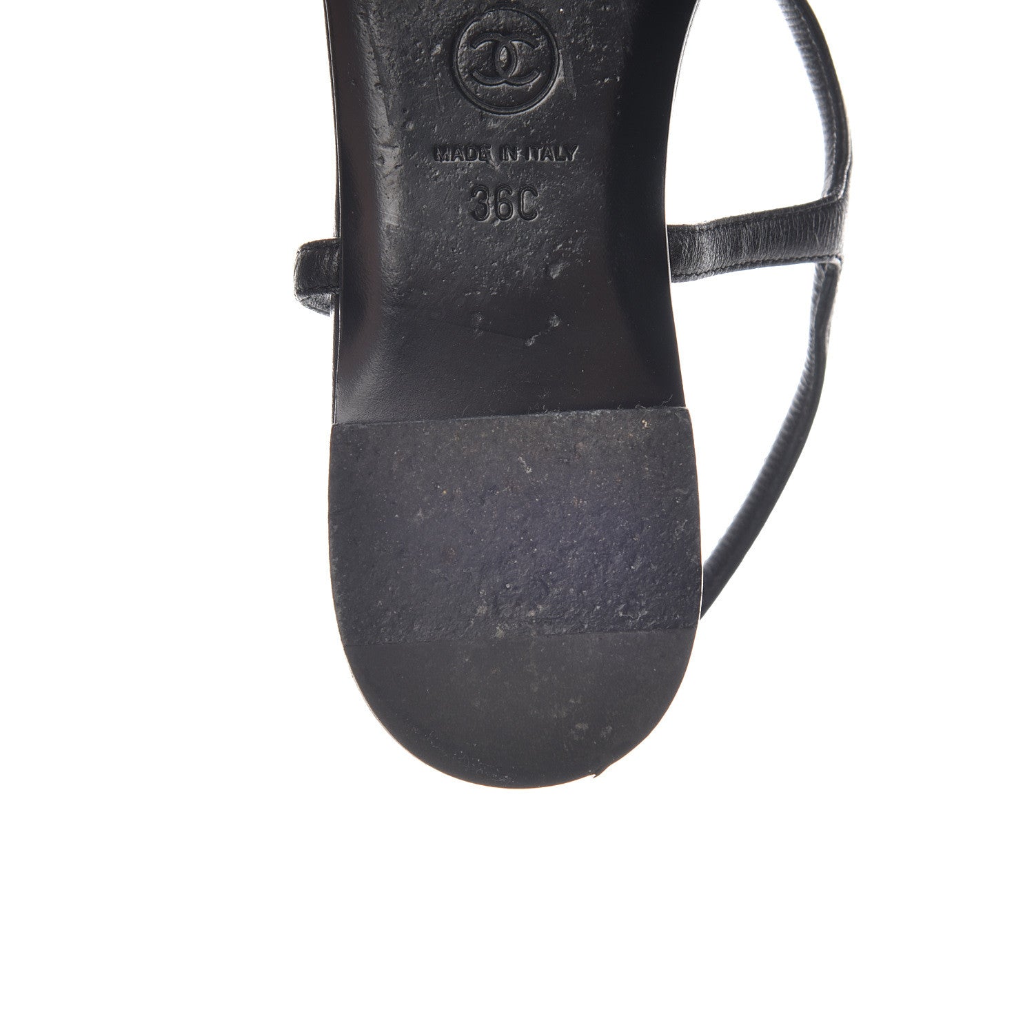 Chanel Lambskin Camellia Thong Sandals 36 Black White 15 of 16