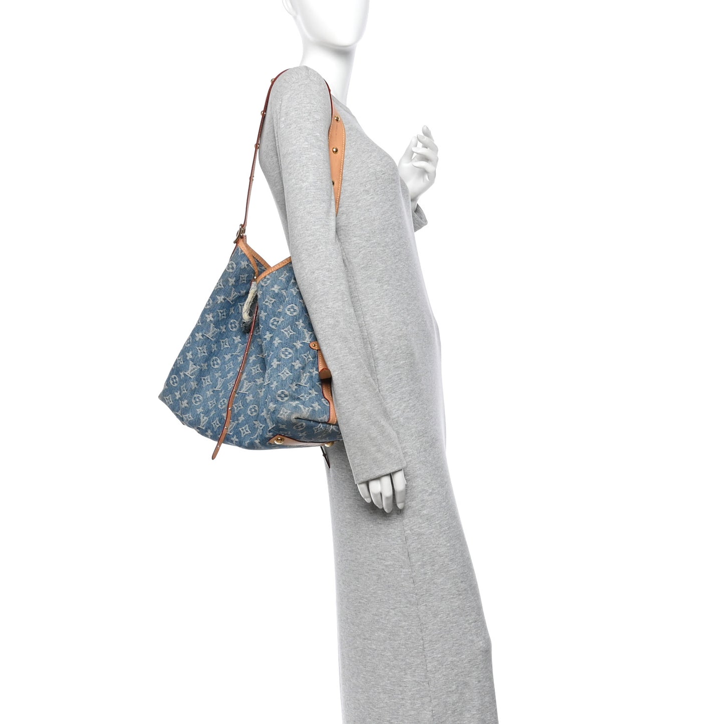 Monogram Denim CarryAll MM Blue