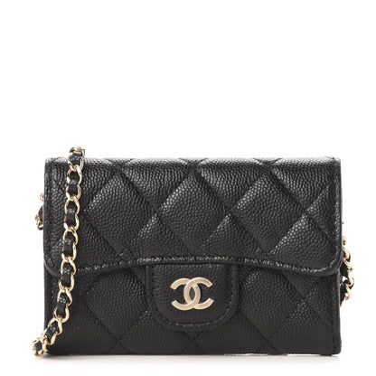 Chanel Caviar Quilted Flap Classic Belt Bag Black 1 of 12