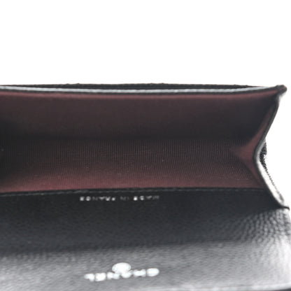 Chanel Caviar Quilted Flap Card Holder Wallet Black 5 of 9