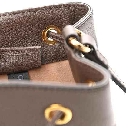 Gucci GG Supreme Monogram Web Mini Ophidia Bucket Bag Brown 9 of 11