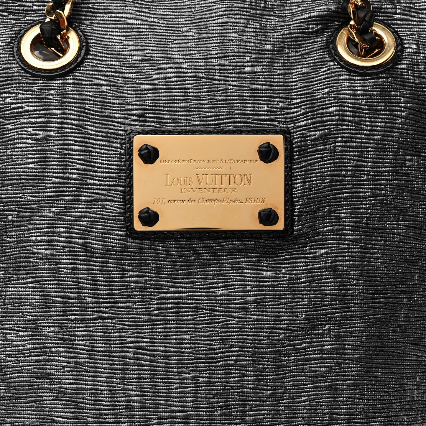 Metallic Jacquard Double Jeu Tote Silver