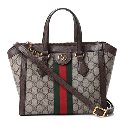 Gucci GG Supreme Monogram Small Ophidia Tote Bag Brown 1 of 13