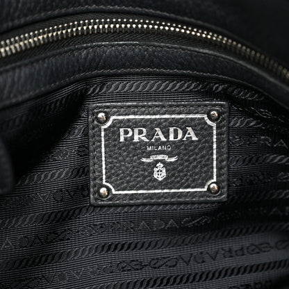 Prada Vitello Daino Tote Black 6 of 14