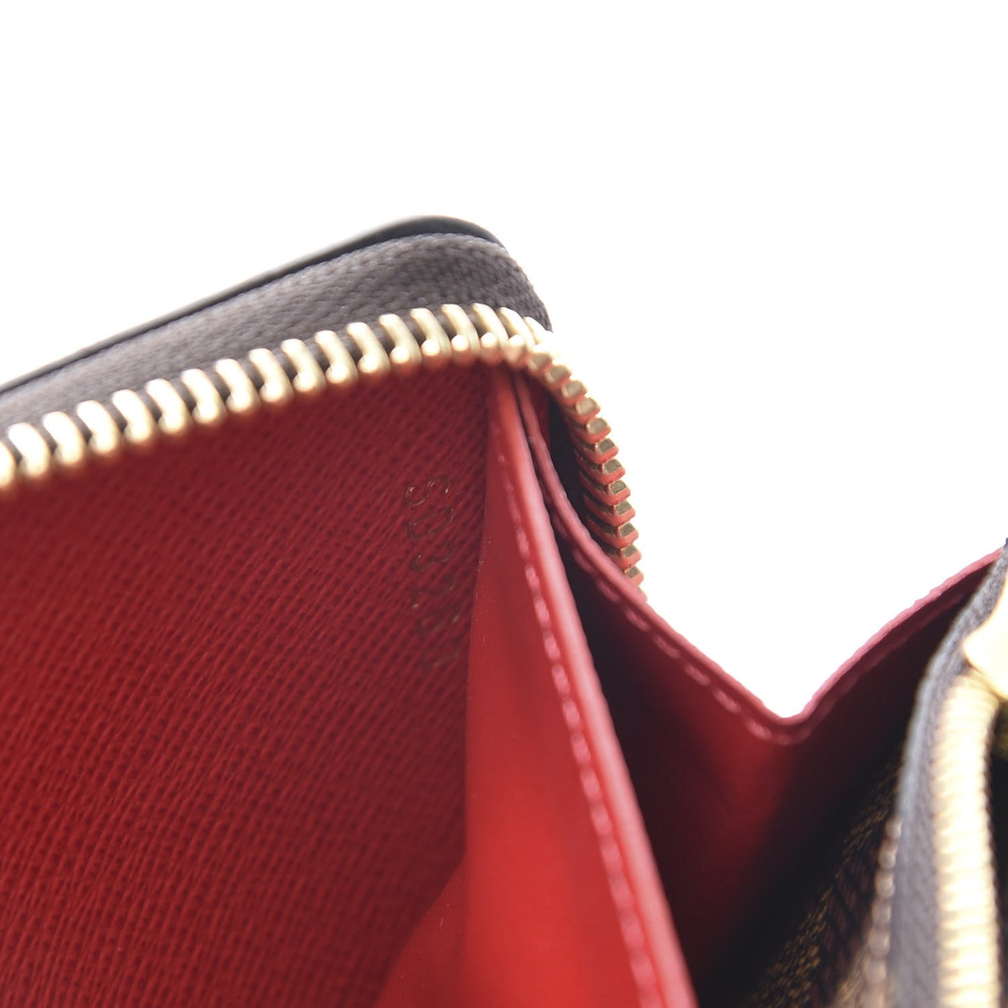 Damier Ebene Clemence Wallet Cherry