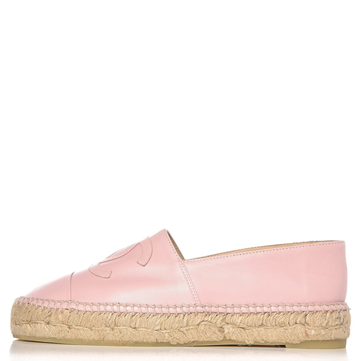 Lambskin CC Espadrilles 38 Light Pink