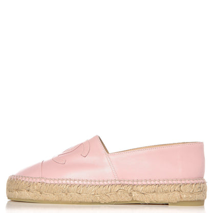 Chanel Lambskin CC Espadrilles 38 Light Pink 1 of 10