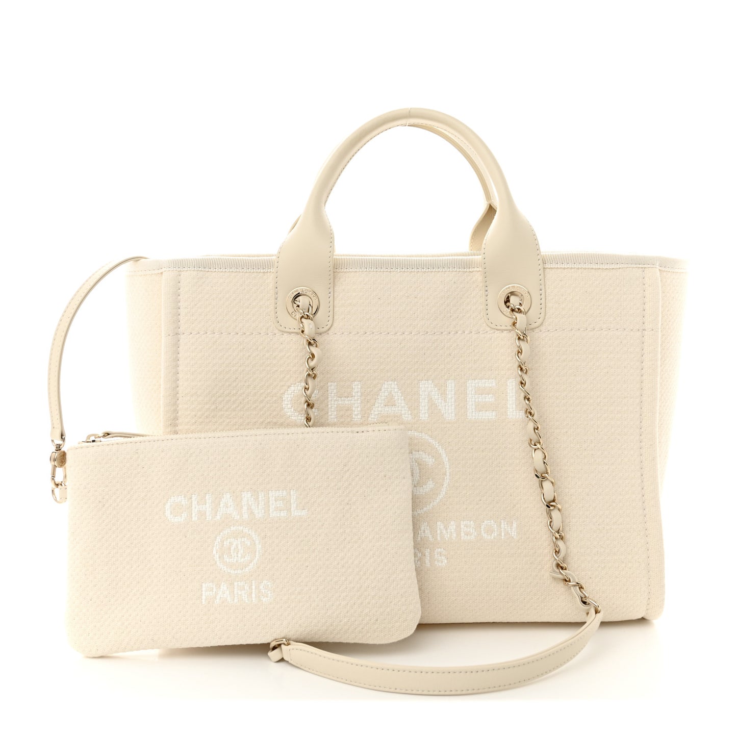 Mixed Fibers Small Deauville Tote White