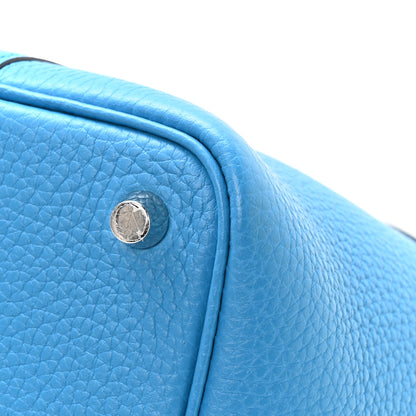 Hermes Taurillon Clemence Picotin Lock 18 PM Bleu Frida 12 of 13