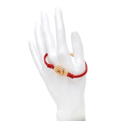 Louis Vuitton Leather Padlock Bracelet Red 2 of 6