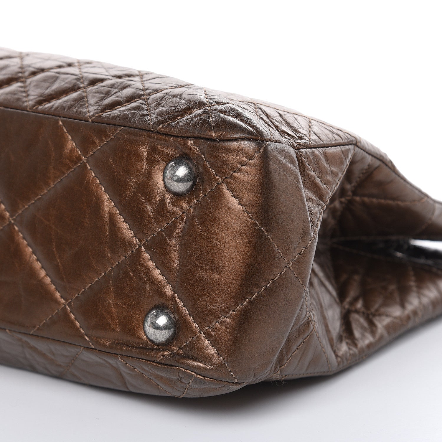 Chanel Aged Calfskin Reissue 2.55 Tote Bronze 9 of 11