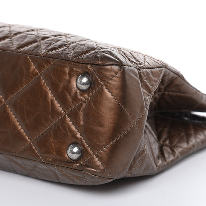 Chanel Aged Calfskin Reissue 2.55 Tote Bronze 9 of 11