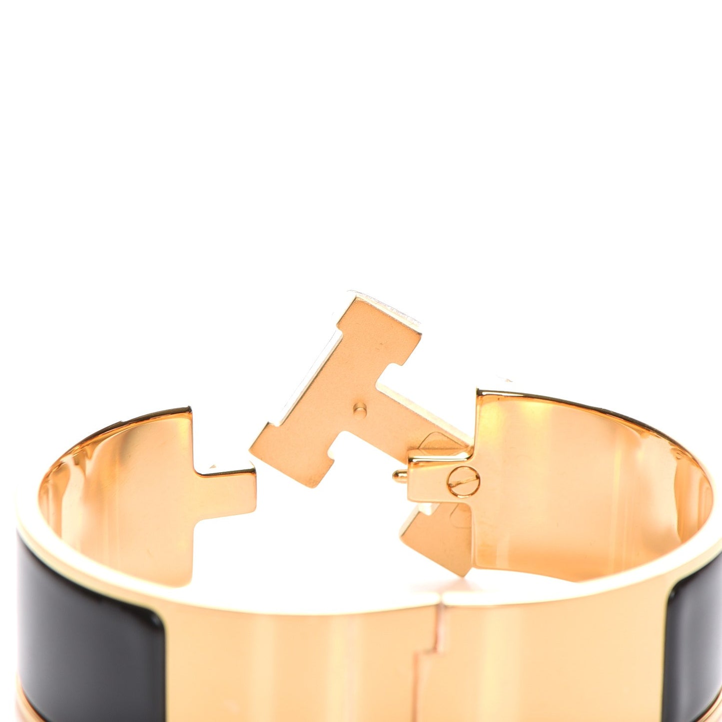 Enamel Wide Clic Clac H Bracelet PM Black